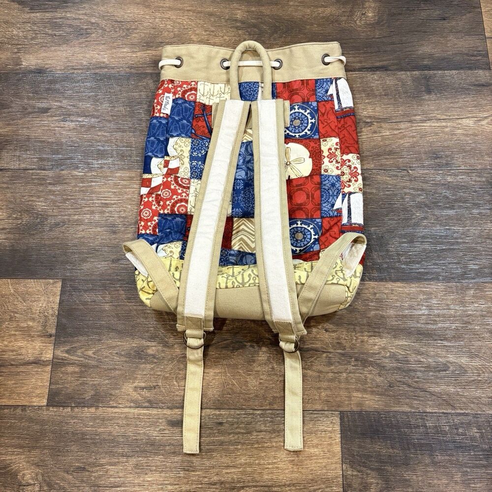 Paul Brent Nautical Patchwork Drawstring Backpack… - image 3